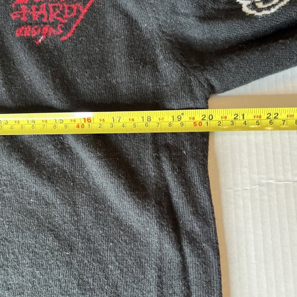 ED HARDY L Hooded Wool Blend Zip Knit Sweater Cardigan Scull LOVE KILLS SLOWLY - Picture 6 of 14